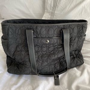 Coach Black Diaper Baby Bag Computer Bag